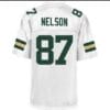 Jordy Nelson Jersey Green Bay Packers Custom Throwback Football White