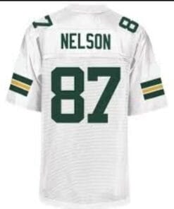 Jordy Nelson Jersey Green Bay Packers Custom Throwback Football White