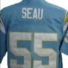 Junior Seau Jersey San Diego Chargers Custom Throwback Football Power Blue