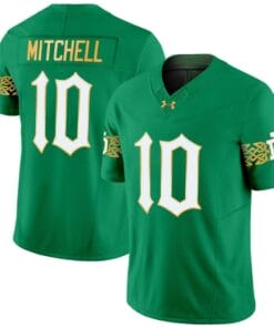 Kris Mitchell Jersey #10 Notre Dame Fighting Irish 2024 Vapor Limited College Football Green
