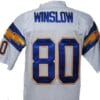 Kellen Winslow Jersey San Diego Chargers Custom Throwback Football White