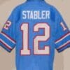 Ken Stabler Jersey Houston Oilers Custom Throwback Football Blue