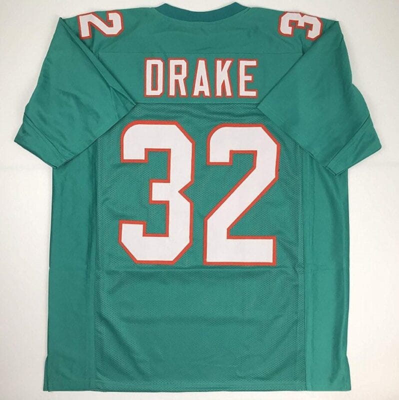 Kenyan Drake Jersey Miami Dolphins Custom Throwback Football