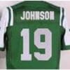 Keyshawn Johnson Jersey New York Jets Custom Throwback Football Green