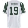 Keyshawn Johnson Jersey New York Jets Custom Throwback Football White