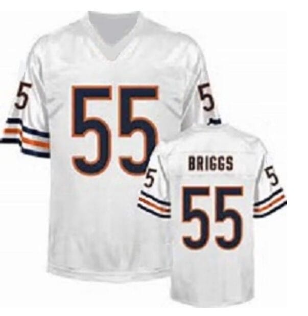 Lance Briggs Jersey Chicago Bears Custom Throwback Football White 8 Lance Briggs Jersey Chicago Bears Custom Throwback Football White