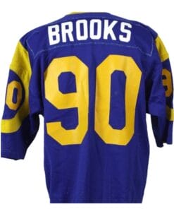 Larry Brooks Jersey Los Angeles Rams Custom Throwback Football Blue