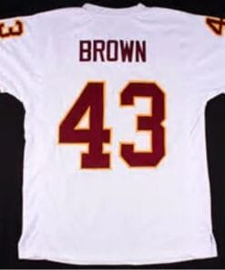Larry Brown Jersey Washington Redskins Custom Throwback Football White