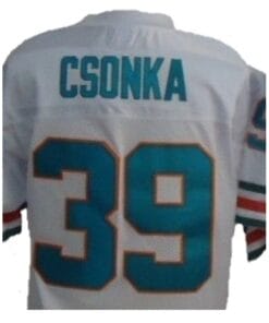 Larry Csonka Jersey Miami Dolphins Custom Throwback Football White