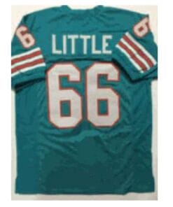 Larry Little Jersey Miami Dolphins Custom Throwback Football Green
