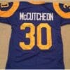 Lawrence McCutcheon Jersey Los Angeles Rams Custom Throwback Football Blue