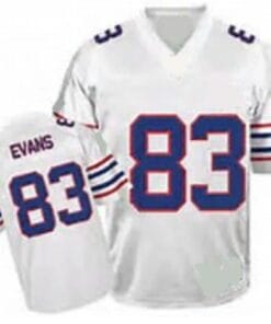 Lee Evans Jersey Buffalo Bills Custom Throwback Football White