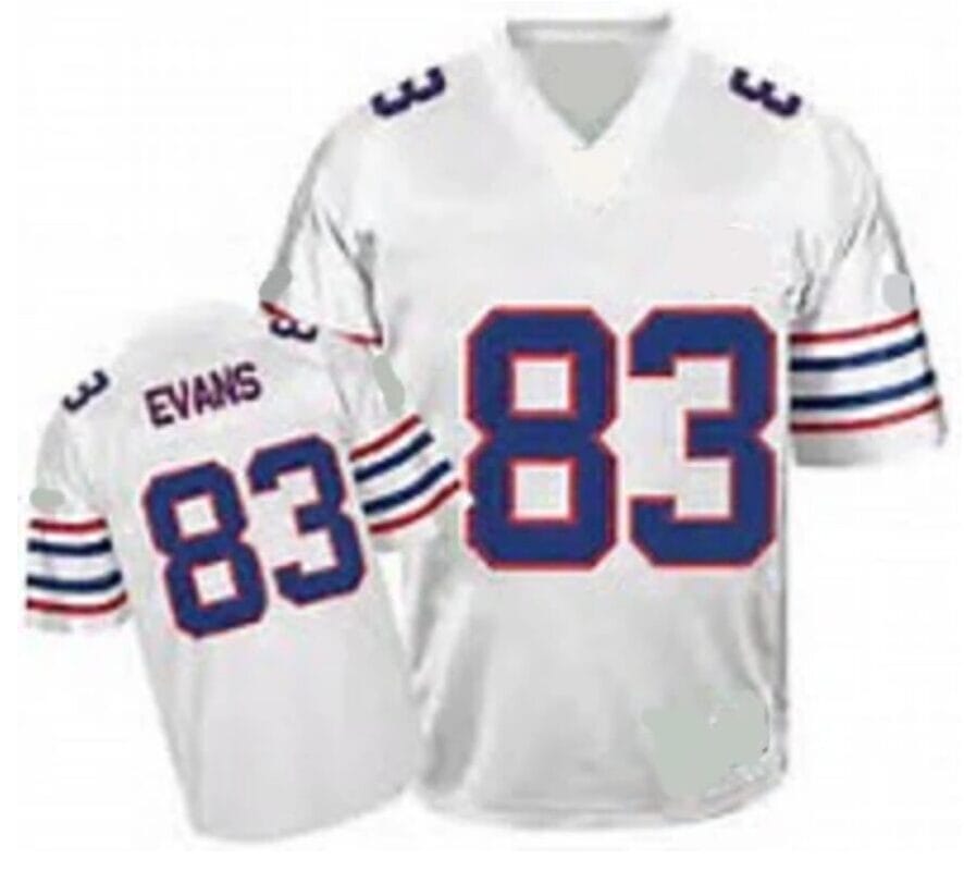 Lee Evans Jersey Buffalo Bills Custom Throwback Football White