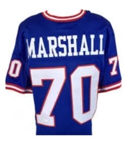 Leonard Marshall Jersey New York Giants Custom Throwback Football Blue