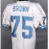 Lomas Brown Jersey Detroit Lions Custom Throwback Football White