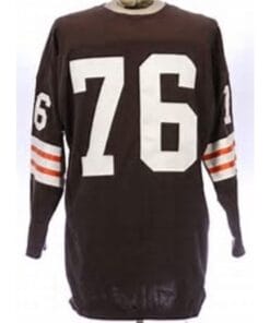 Lou Groza Jersey Cleveland Browns Long Sleeve Vintage Style Custom Throwback Football Brown
