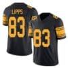 Louis Lipps Jersey Pittsburgh Steelers Custom Throwback Football Black Gold Number