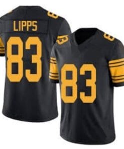 Louis Lipps Jersey Pittsburgh Steelers Custom Throwback Football Black Gold Number