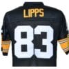 Louis Lipps Jersey Pittsburgh Steelers Custom Throwback Football Black White Number
