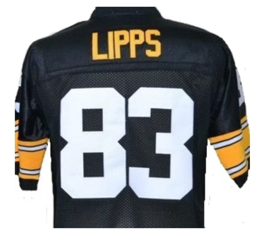 Louis Lipps Jersey Pittsburgh Steelers Custom Throwback Football Black White Number