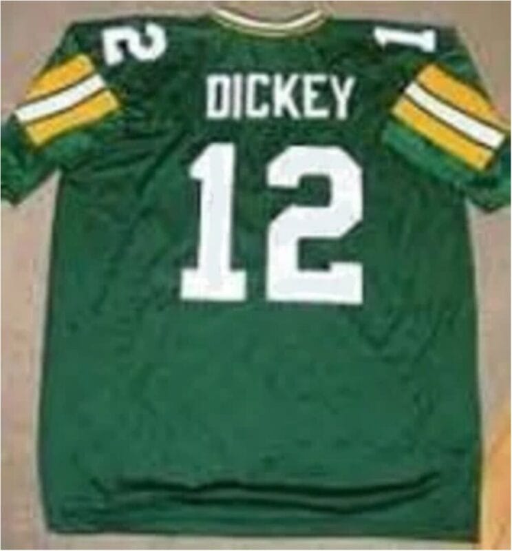 Lynn Dickey Jersey Green Bay Packers Custom Throwback Football Green