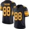 Lynn Swann Jersey Pittsburgh Steelers Custom Throwback Football Black with Gold numbers