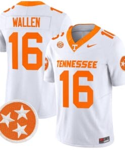 Morgan Wallen Jersey #16 Tennessee Volunteers Vapor Limited College Football White