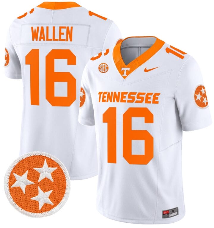 Morgan Wallen Jersey #16 Tennessee Volunteers Vapor Limited College Football White 8 Morgan Wallen Jersey #16 Tennessee Volunteers Vapor Limited College Football White