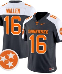 Morgan Wallen Jersey #16 Tennessee Volunteers Vapor Limited College Football Grey Alternate
