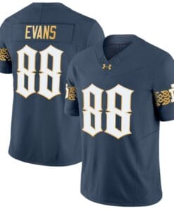 Mitchell Evans Jersey #88 Notre Dame Fighting Irish 2024 Vapor Limited College Football Blue Gray