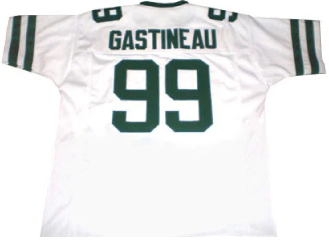 Marc Gastineau Jersey New York Jets Custom Throwback Football White 8 Marc Gastineau Jersey New York Jets Custom Throwback Football White