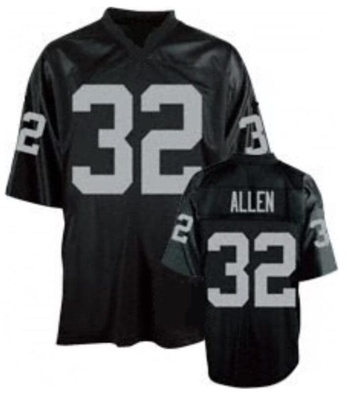 Marcus Allen Jersey Oakland Raiders Custom Throwback Football Black