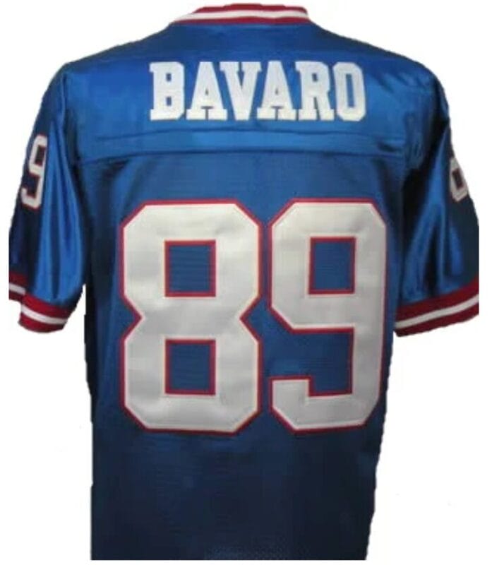 Mark Bavaro Jersey New York Giants Custom Throwback Football Blue