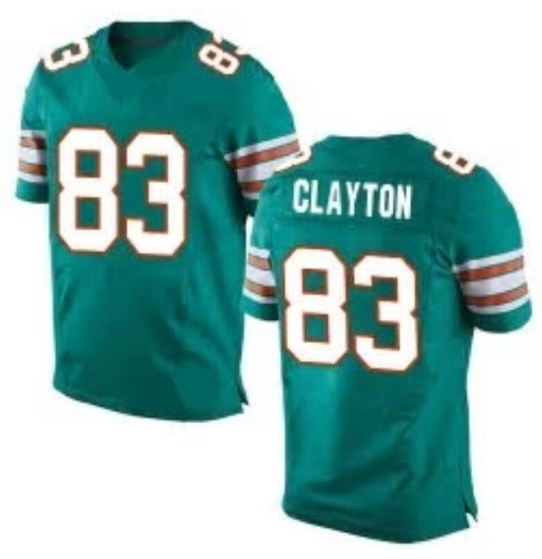 Mark Clayton Jersey Miami Dolphins Custom Throwback Football 1 Mark Clayton Jersey Miami Dolphins Custom Throwback Football