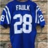 Marshall Faulk Jersey Indianapolis Colts Custom Throwback Football Blue