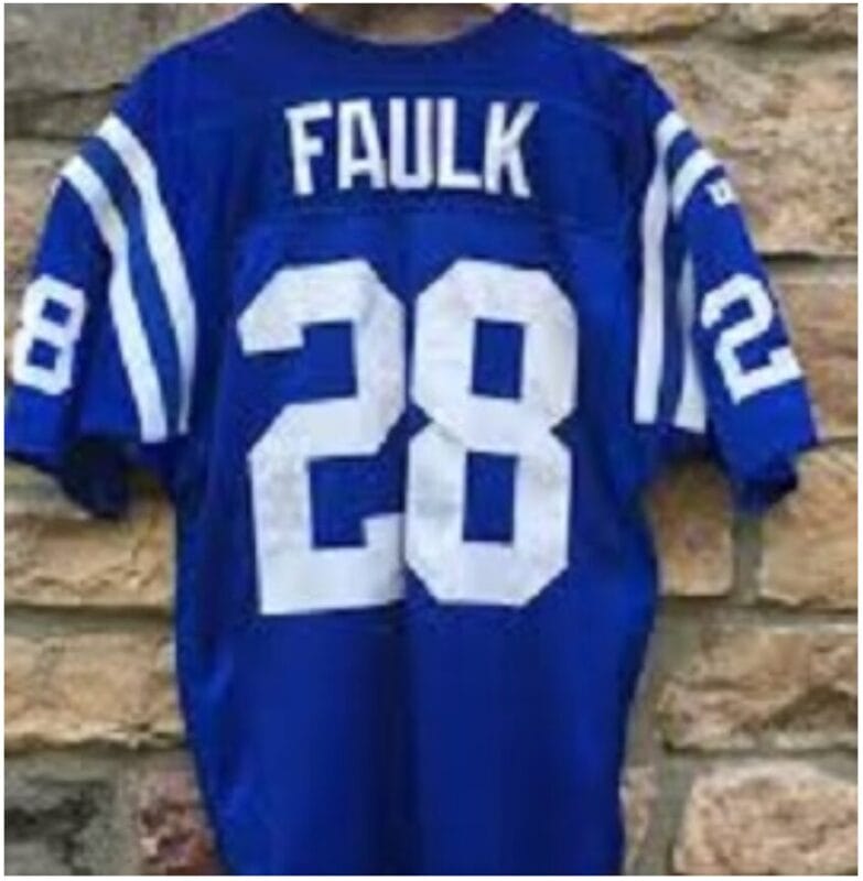 Marshall Faulk Jersey Indianapolis Colts Custom Throwback Football Blue
