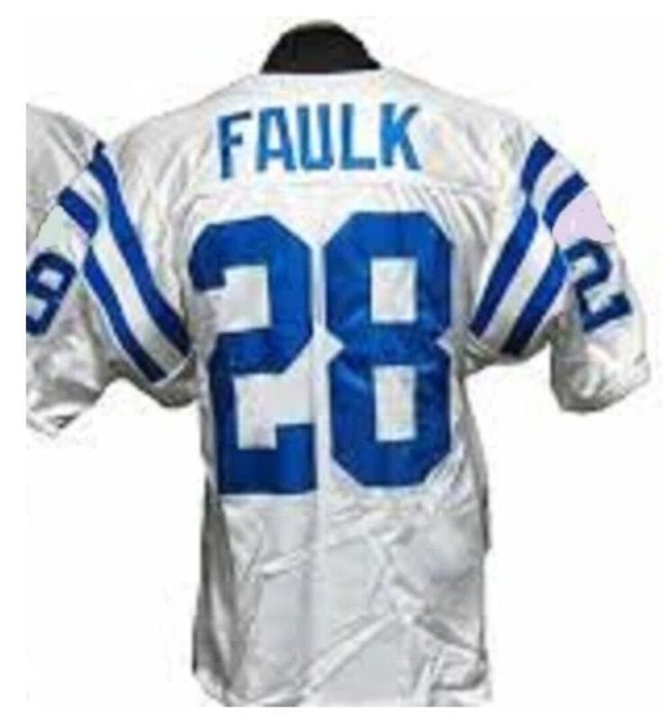 Marshall Faulk Jersey Indianapolis Colts Custom Throwback Football White