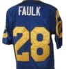 Marshall Faulk Jersey Los Angeles Rams Custom Throwback Football Blue