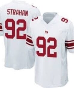 Michael Strahan Jersey New York Giants Custom Throwback Football White