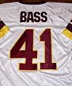 Mike Bass Jersey Washington Redskins Custom Throwback Football