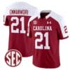 Nick Emmanwori Jersey #21 South Carolina Gamecocks Football 1980 Throwback Vapor Limited SEC Patch Garnet Alternate