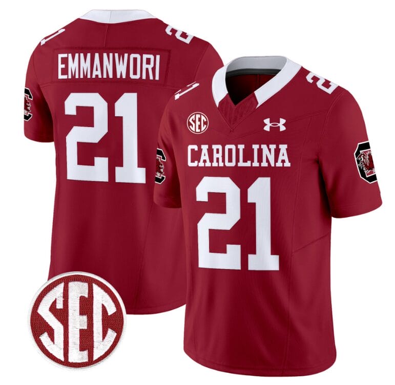 Nick Emmanwori Jersey #21 South Carolina Gamecocks Football 1980 Throwback Vapor Limited Garnet 8 Nick Emmanwori Jersey #21 South Carolina Gamecocks Football 1980 Throwback Vapor Limited Garnet