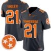 Navy Shuler Jersey #21 Tennessee Volunteers Vapor Limited College Football Smoke Grey