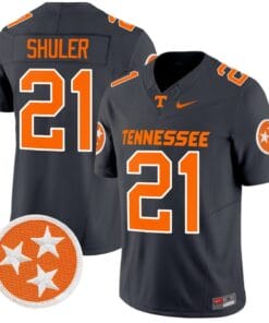Navy Shuler Jersey #21 Tennessee Volunteers Vapor Limited College Football Smoke Grey