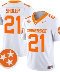 Navy Shuler Jersey #21 Tennessee Volunteers Vapor Limited College Football White