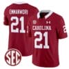 Nick Emmanwori Jersey #21 South Carolina Gamecocks Football 1980 Throwback Vapor Limited SEC Patch Garnet