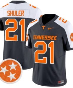 Navy Shuler Jersey #21 Tennessee Volunteers Vapor Limited College Football Grey Alternate