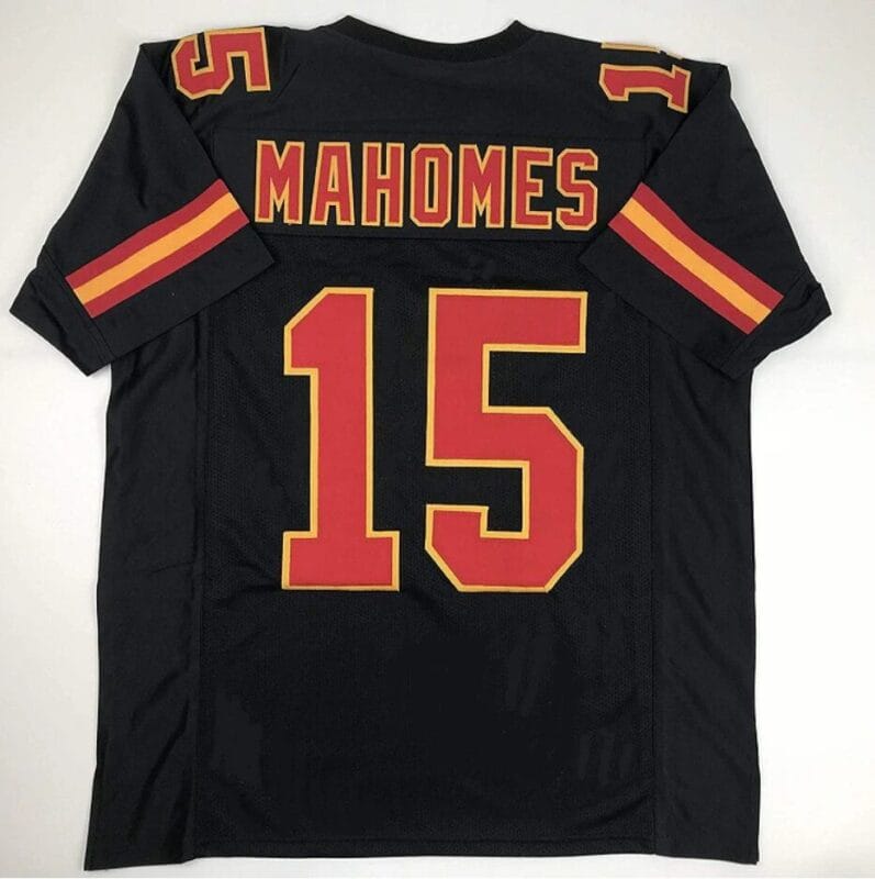 Patrick Mahomes Jersey Kansas City Chiefs Custom Throwback Football Black