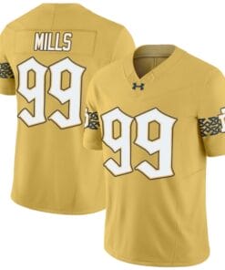 Rylie Mills Jersey #99 Notre Dame Fighting Irish 2024 Vapor Limited College Football Gold