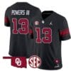 Reggie Powers III Jersey #13 Oklahoma Sooners Football Throwback Vapor Limited Stitched Black